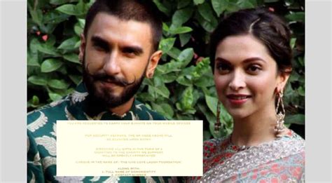 Deepika Padukone Ranveer Singh Ask Guests To Donate To Their Charity