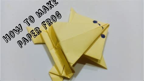 How To Make Paper Jumping Frog Origami Paper Frog Paper Frog Making