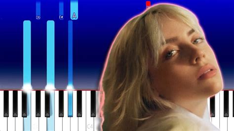 Billie Eilish True Blue Piano Tutorial Youtube