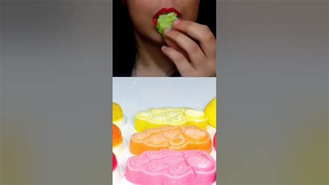 Asmr Rainbow Party 🌈🦚🍡🍐🍒🍊🧊🧁🍓🥭🍯🥝 Cake Jelly Marshmallows Mukbang No