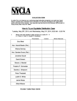 Fillable Online Nycla How To Try An Equitable Distribution Case Nycla