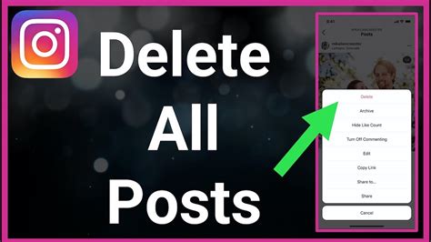 How To Delete All Instagram Posts At Once Youtube