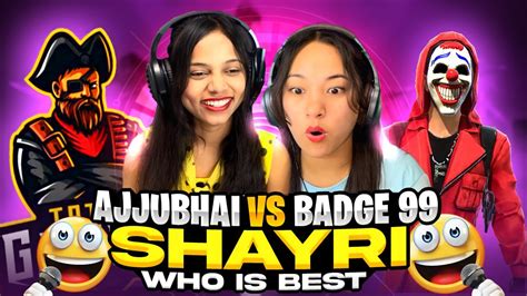 Badge99 Vs Ajjubhai94 Shayri Who Is Best Garena Free Fire