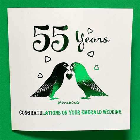 Emerald Wedding Anniversary Married Years Etsy