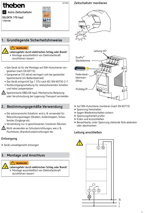 Theben Selekta Top Anleitung Pdf Herunterladen Manualslib