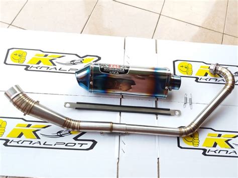 Jual Knalpot Yoshimura USA Mega Bass Blue Full Set CBR 150 Lokal CBR