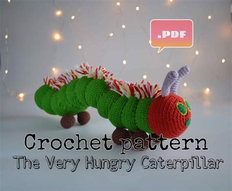 The Very Hungry Caterpillar Crochet Pattern Pdf Etsy Uk