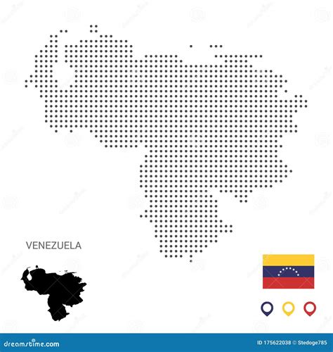 Mapa Vectorial De Venezuela Puntos Grises Redondos Mapa De Venezuela