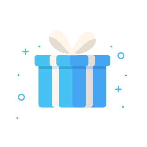 Caja De Regalo Azul Vector Premium