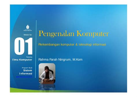 Pdf Pengenalan Komputer Modul Mercubuana Ac Idfarah Modul Ke