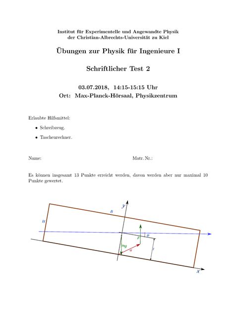 Blatt L Sung Wintersemester Institut Fu R Experimentelle Und