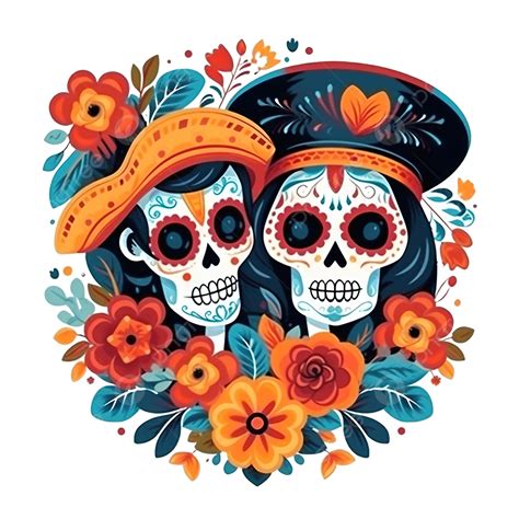 Fiesta Del Día De Los Muertos De Halloween Png Dibujos Día De Muertos