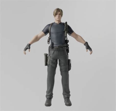 3d Model Leon S Kennedy 3d Model Rigged Vr Ar Low Poly Cgtrader