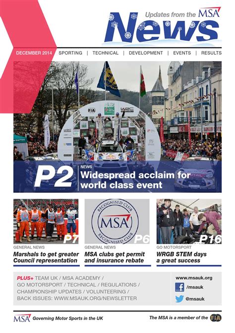 Msa News December 2014 By Motorsport Uk Issuu