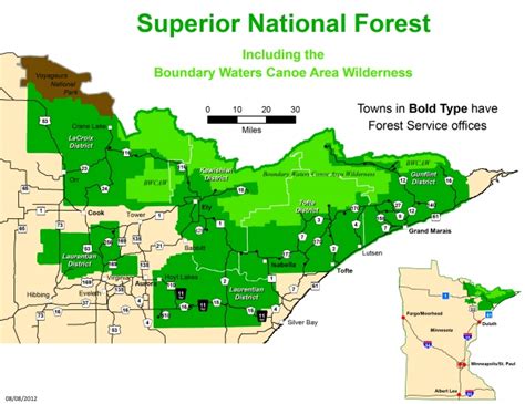 Map of the Superior National Forest | MNopedia