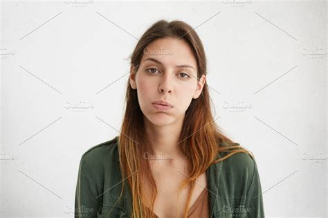 Portrait Of Exhausted Bored Woman Looking Sleepy After Sleepless Night