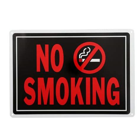 Everbilt 10 In X 14 In Aluminum No Smoking Sign 31054 The Home Depot