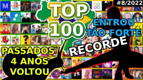 Os Maiores Canais Do Youtube Brasileiro Agosto Youtube