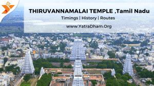 Thiruvannamalai Temple Timings, History and How to Reach