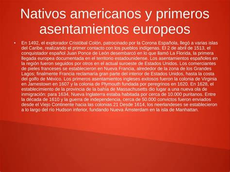 Historia De Estados Unidos Ppt