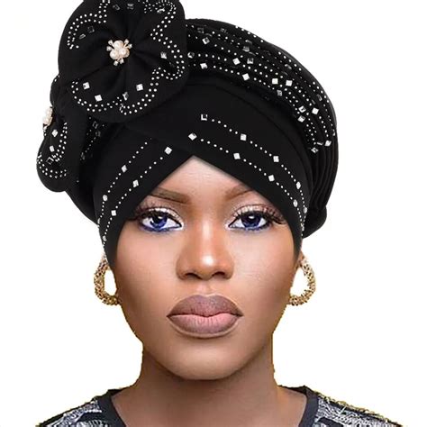 Turban Fleurs Africaines Pour Femme Bonnets En Diamants De Rotterdam D