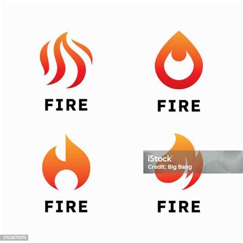 Fire Flame Logo Template Vector Oil Gas Energy Logo Concept Stock Illustration Download Image