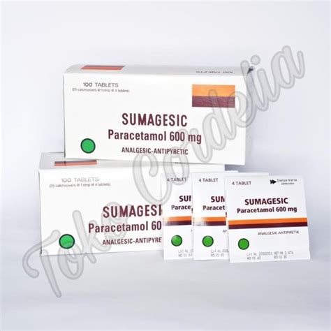 Jual Sumagesic Paracetamol 600 Mg Per Box Isi 100 Tablet Shopee Indonesia