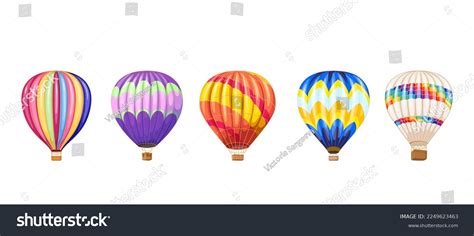 Hot Air Balloon Set Vector Illustration Stock Vector Royalty Free Shutterstock