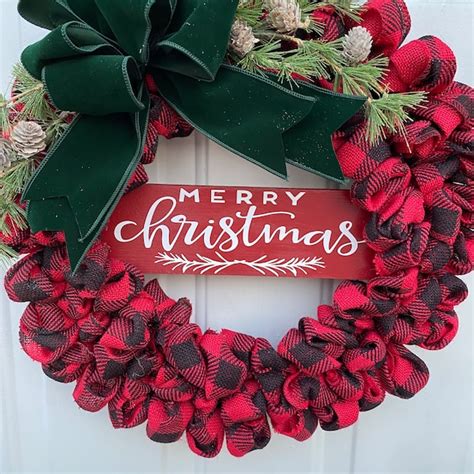 Buffalo Plaid Wreath Etsy