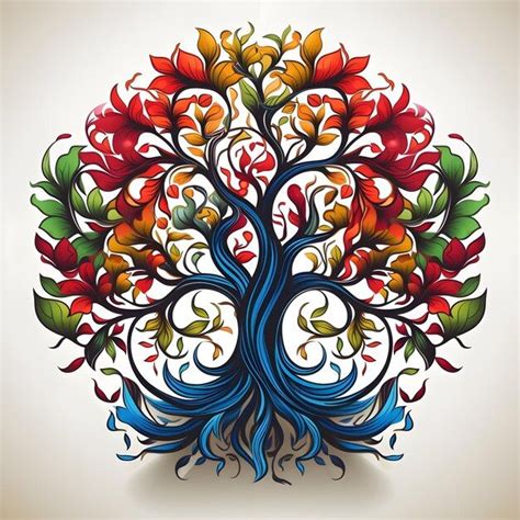 Premium Photo | Beautiful Tree of life digital art illustration in the ...