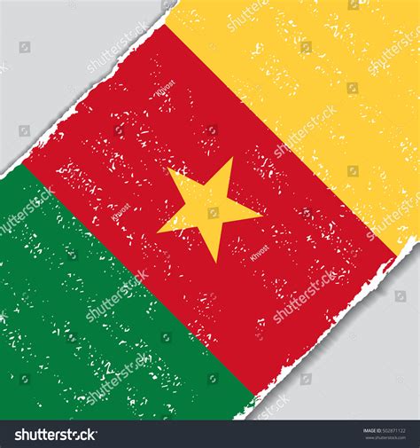 Cameroon Grunge Flag Diagonal Background Vector Stock Vector Royalty