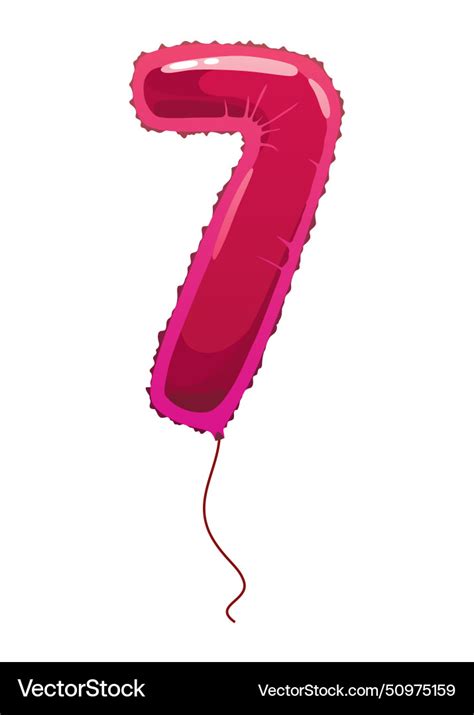 Helium pink balloons number realistic design Vector Image