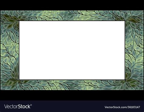 Stained Glass Window Frame For Photography Vector Image On Vectorstock