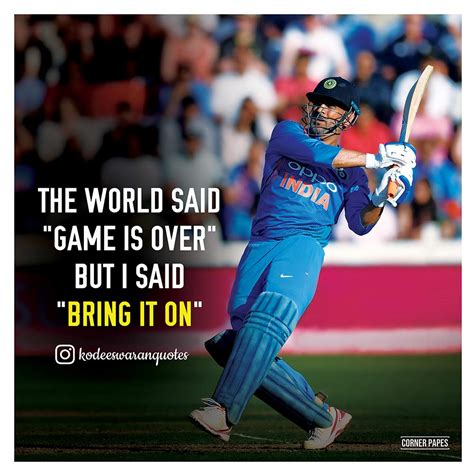 Kodeeswaran Quotes Dhoni Wall Poster 18x18 Inches Multi Colour