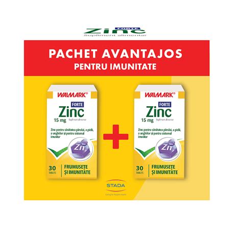 Pachet Zinc Forte 15 Mg 30 30 Tablete Walmark Mattca