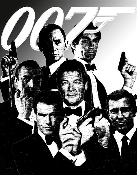 James Bond actors poster [OC] : JamesBond