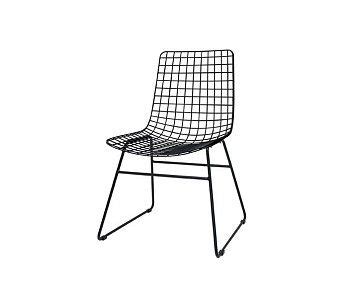 HK Living Metall Draht Stuhl Schwarz Wire Dining Chairs Metal Dining