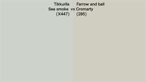 Tikkurila Sea Smoke X Vs Farrow And Ball Cromarty Side By