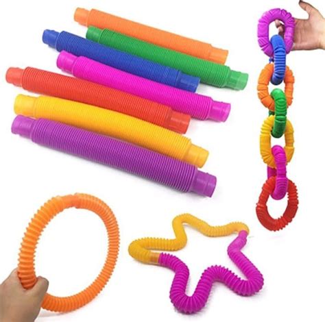 Kids Children Pop Tube Fiddle Toy Sensory Play Special Link Kids Pop It