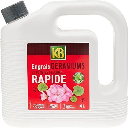 KB KBGER4N Engrais Liquide Rapide Plantes Fleuries Géraniums Vivaces