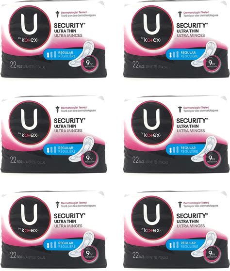 Amazon U By Kotex Clean Secure Ultra Thin Pads Regular