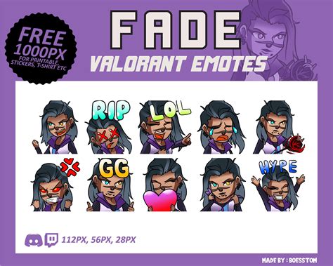 Fade Valorant Emotes Fade Emotes Valorant Emotes Twitch Emotes