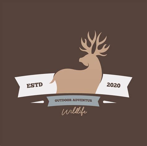 Deer logo design concept with hipster style 20666830 Vector Art at Vecteezy