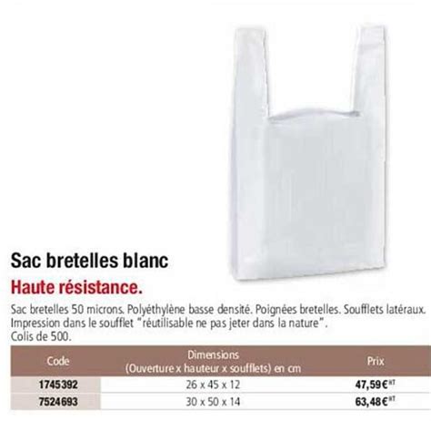 Promo Sac Bretelles Blanc Chez Plein Ciel Icatalogue Fr