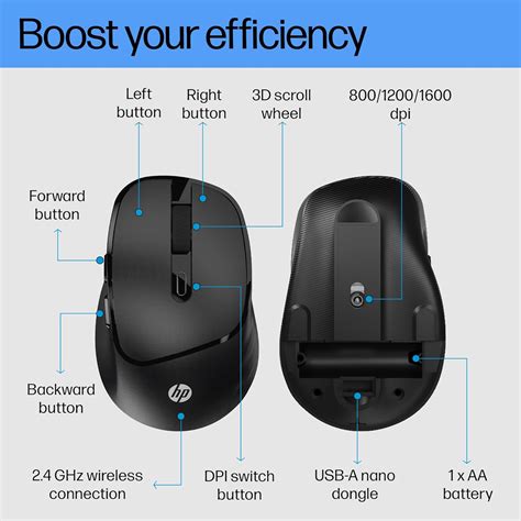 Buy Hp M Multi Device Wireless Mouse Black Computech Store