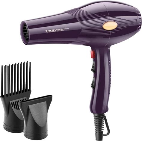 Rosily Ionic Max 2200w Professional Salon Hair Dryer 2 In 1 Blow And Styling Lightweight Low