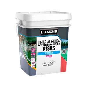 Tinta Acrílica para Piso Fosca Premium Cinza 18L Luxens Leroy Merlin