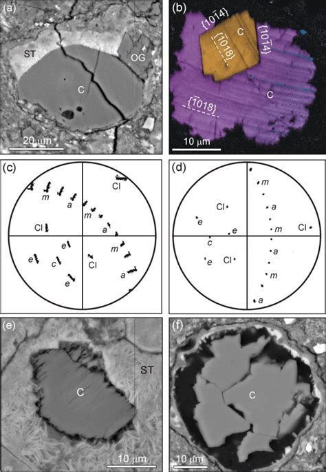 Type 1a Calcite C In Meteorite Matrices A Bse Image Of A Subhedral