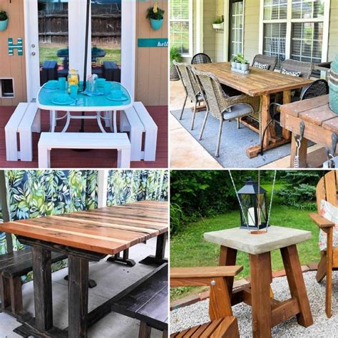 25 DIY Patio Table Plans Free - Blitsy