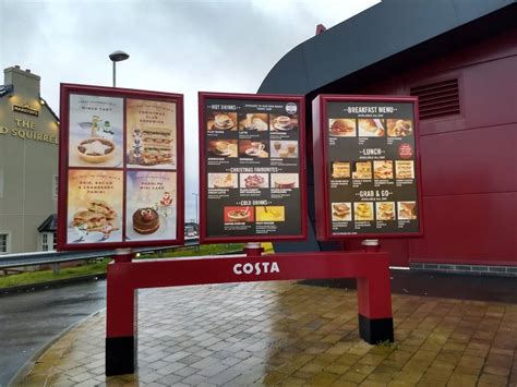 Menu At Costa Coffee Cafe Stevenston Drive Thru